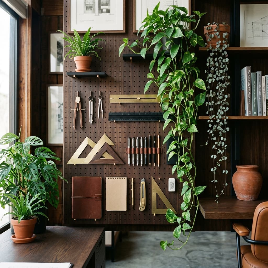 Architects wall with beautifully organized tools